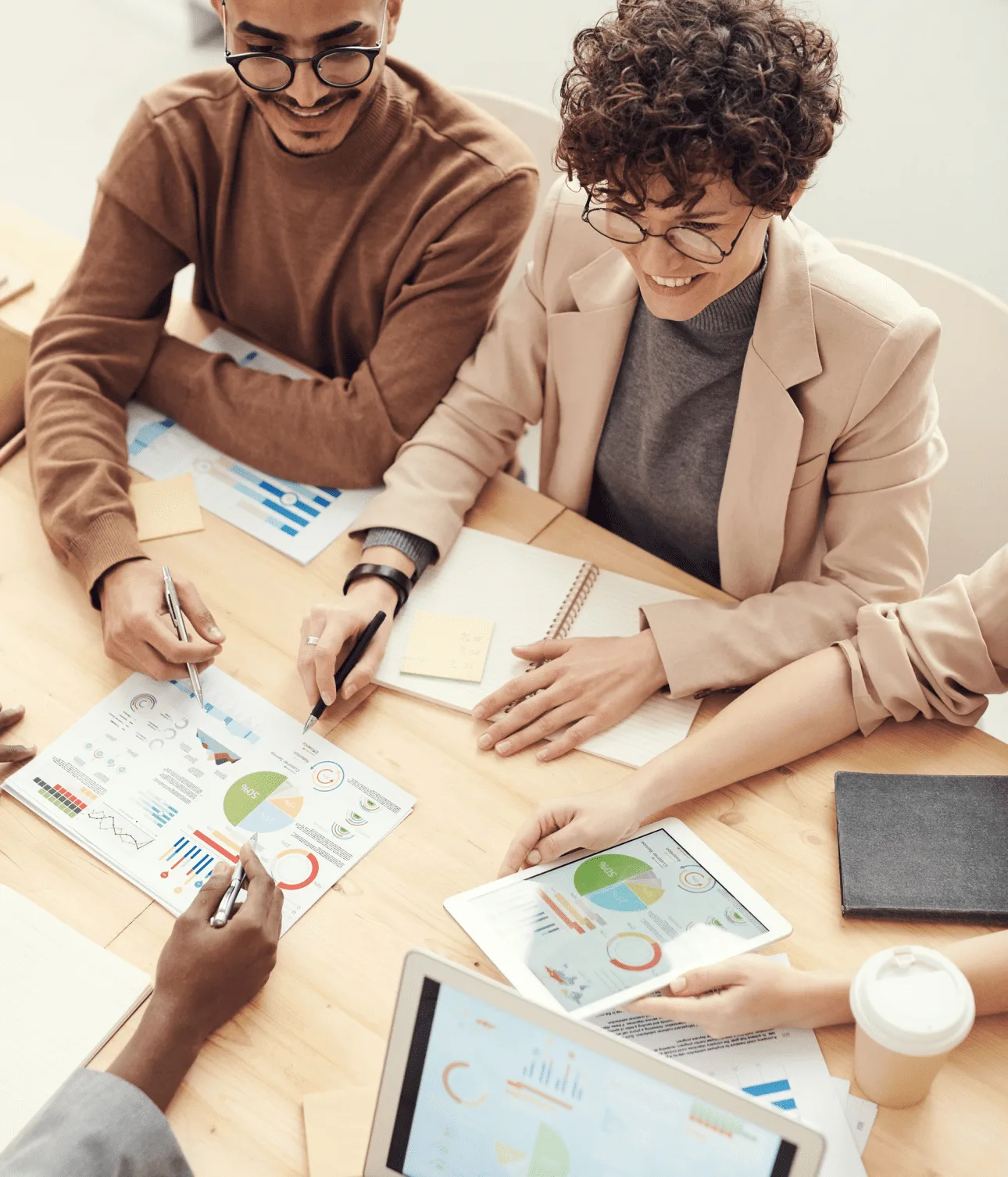 Business leader reviewing HR processes with a consultant